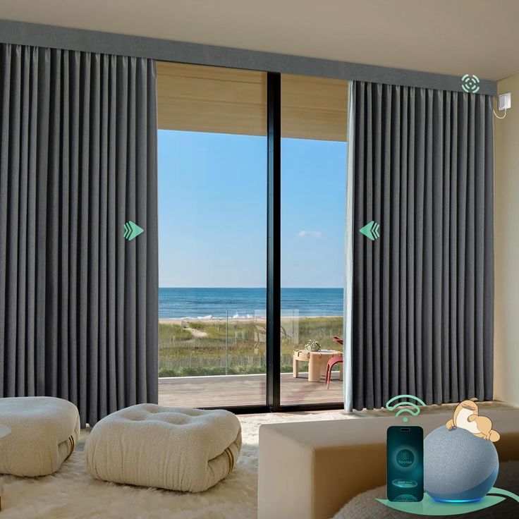Installed Motorized Curtains. Real Projects Across Dubai