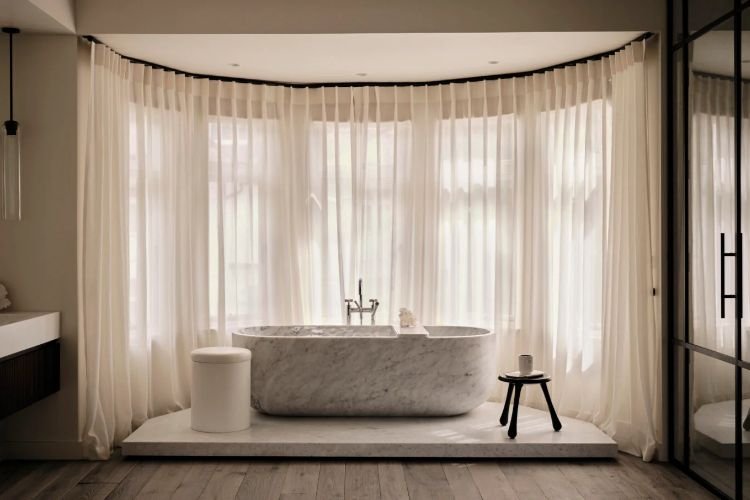 Bathroom Sheer Curtains