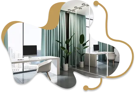 Beautiful Office Curtains Look