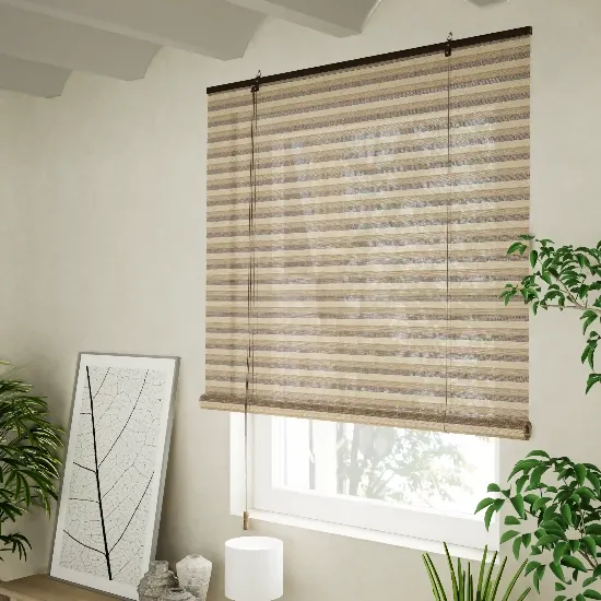 Bamboo Roller Blinds- Light Brown- 2