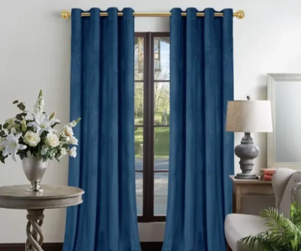 Blue Velvet Curtains Dubai