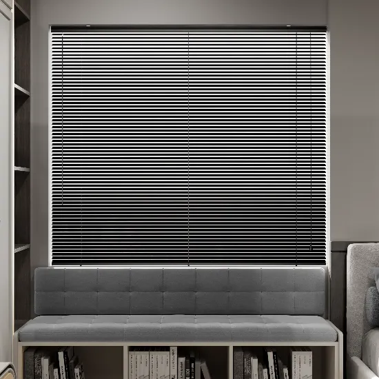 Classic Wooden Venetian Blinds Black