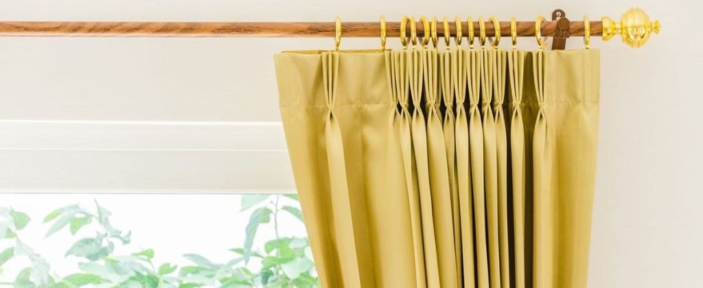 Golden Pinch Pleat Curtains Dubai
