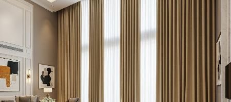 Living Room Silk Curtains