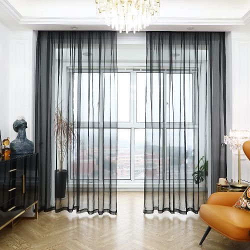 Black Sheer Curtains