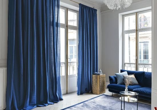 Blue Linen Curtains