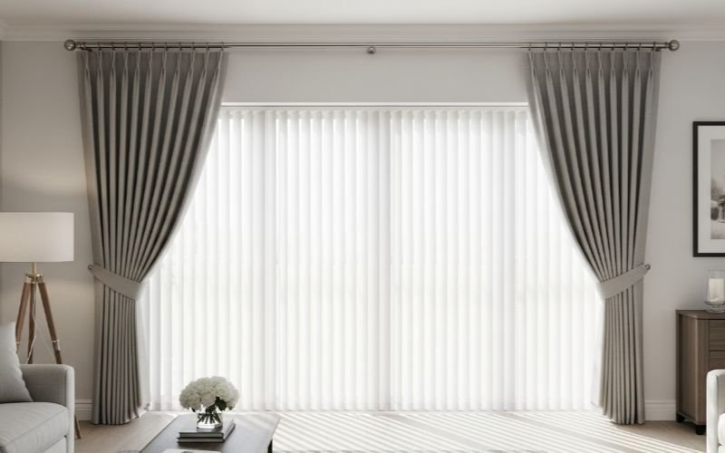 Designer’s Tips To Hang Curtains Over Vertical Blinds