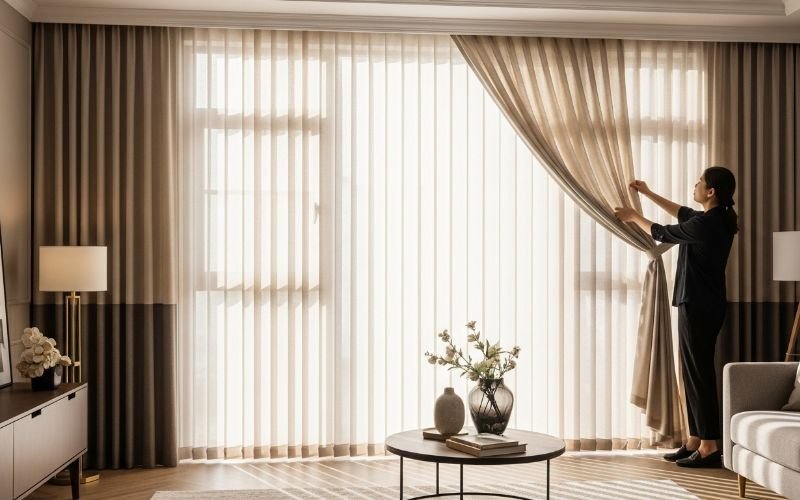 Hang The Drapes Over Vertical Blinds