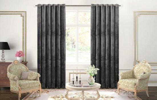 Stunning Black Eyelet Curtains