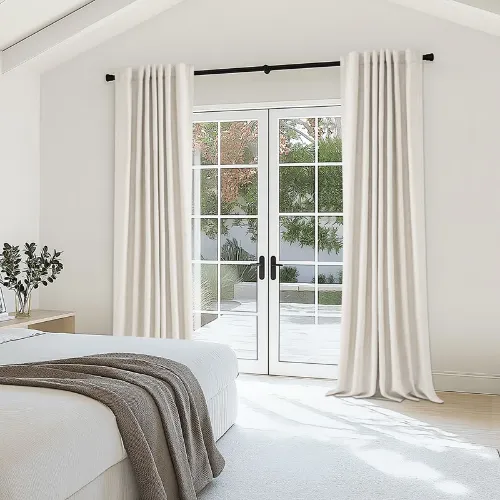 White Bedroom Blackout Curtains