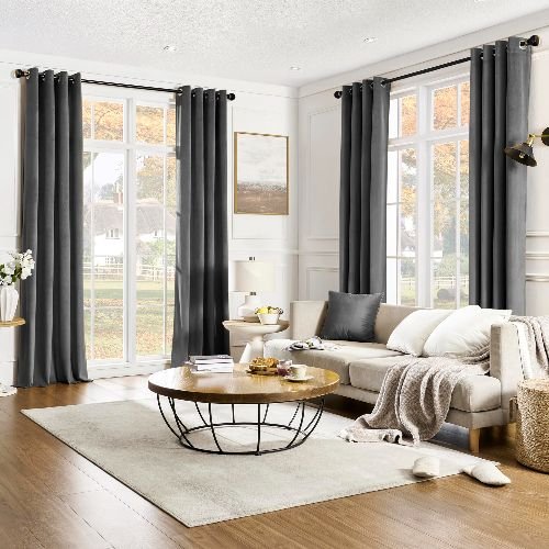 Living Room Velvet Curtains