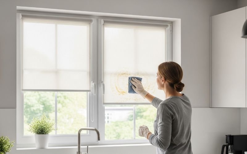 Removing Grease from Kitchen Roller Blinds