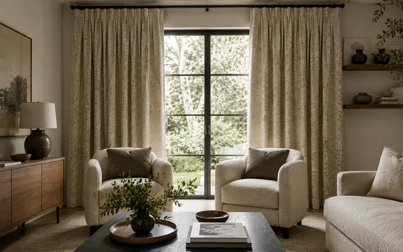 14. Chenille and Boucle Curtains