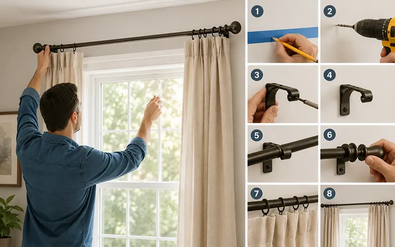 How to Install Curtain Rod Like a Pro in 8 Easy Steps