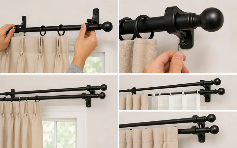 Install the Rod onto the Brackets
