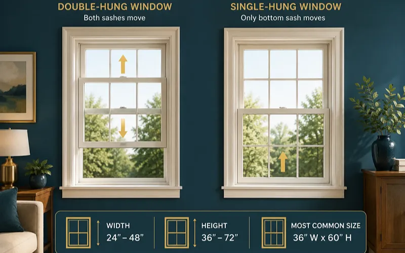 Double-Hung and Single-Hung Windows