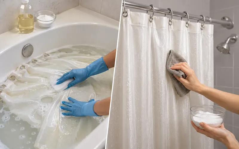 How to Clean a Shower Curtain by Hand