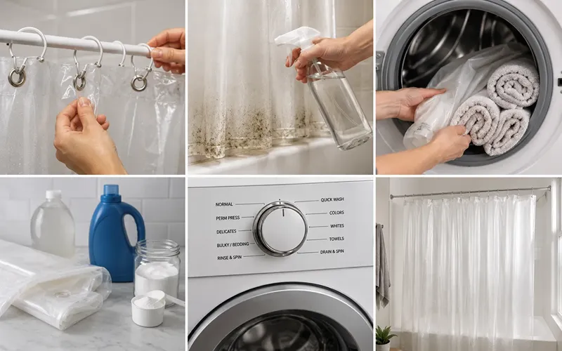 How to Clean a Shower Curtain in the Washing Machine