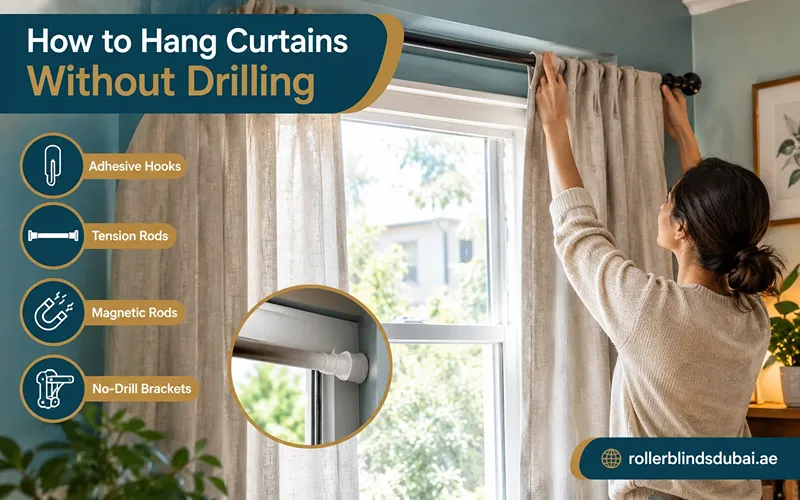 How to Hang Curtains Without Drilling Easy Methods & Tips